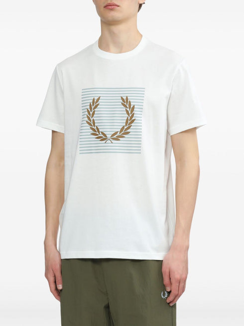 logo-flocked cotton T-shirt