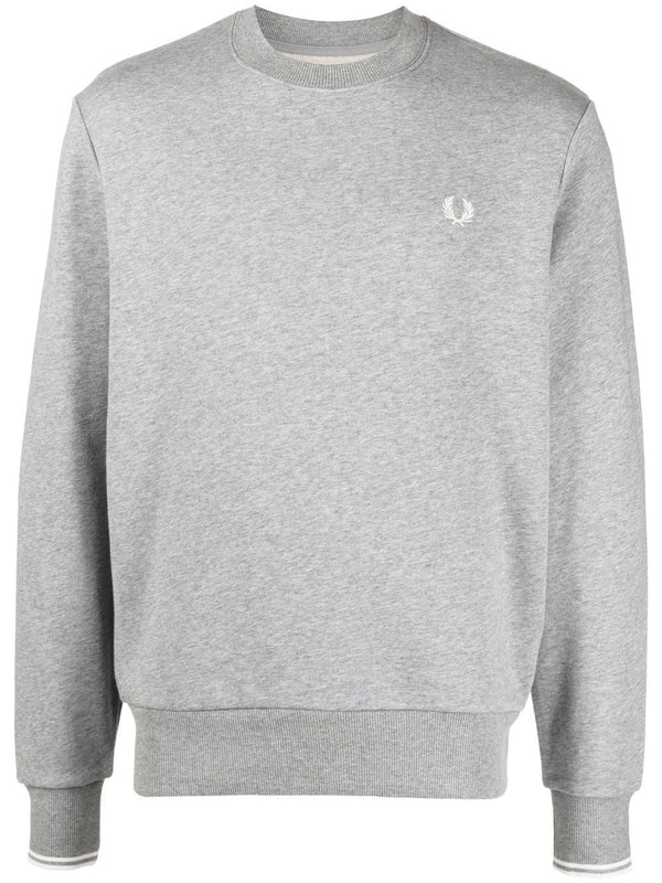 logo-embroidered cotton-blend sweatshirt