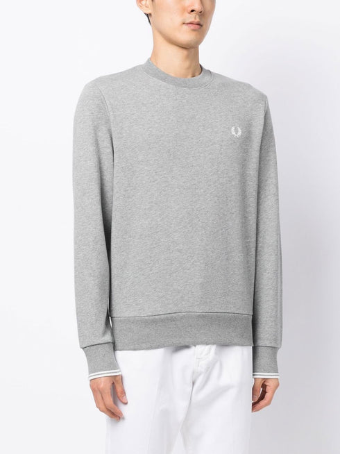 logo-embroidered cotton-blend sweatshirt
