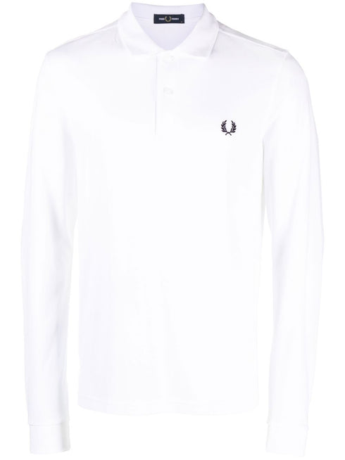 crest-motif polo shirt