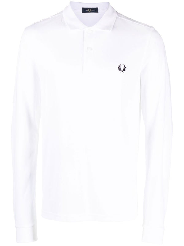crest-motif polo shirt
