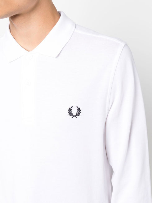 crest-motif polo shirt