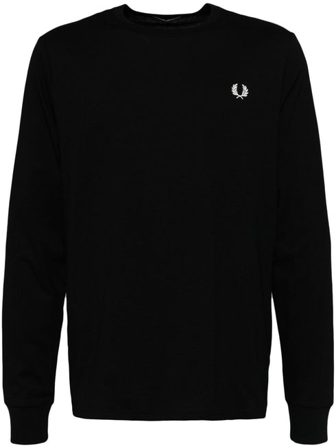 logo-embroidered long-sleeved T-shirt