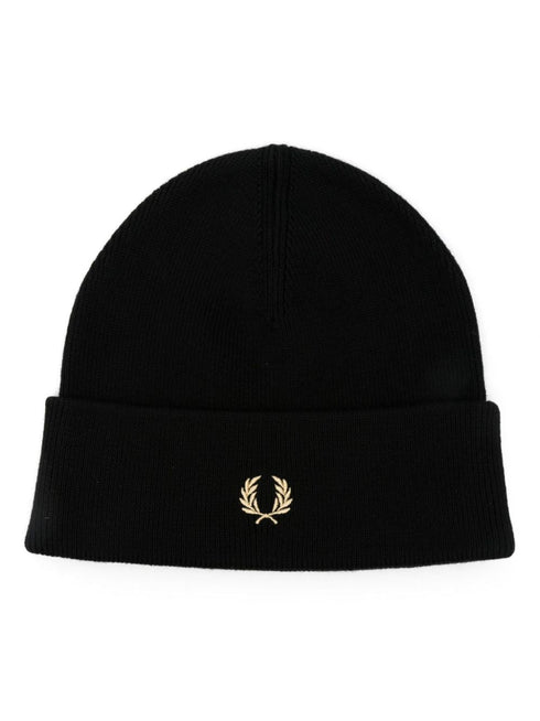 embroidered-logo beanie hat