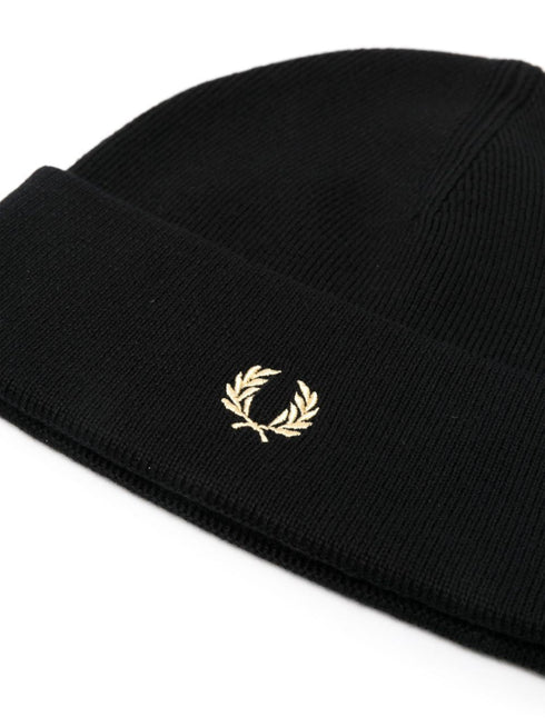 embroidered-logo beanie hat