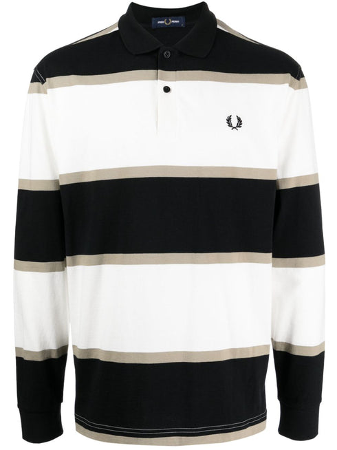 striped cotton polo shirt