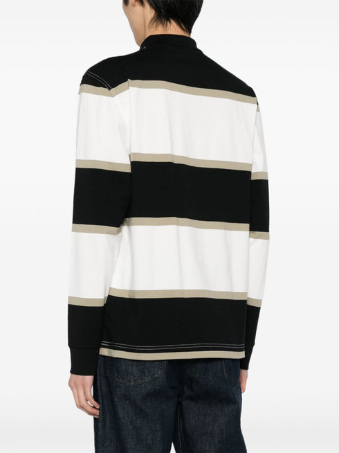 striped cotton polo shirt