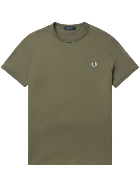 logo-embroidered cotton T-shirt