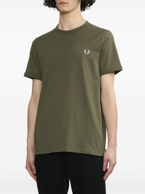 logo-embroidered cotton T-shirt