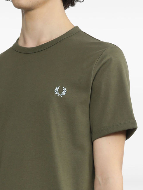 logo-embroidered cotton T-shirt