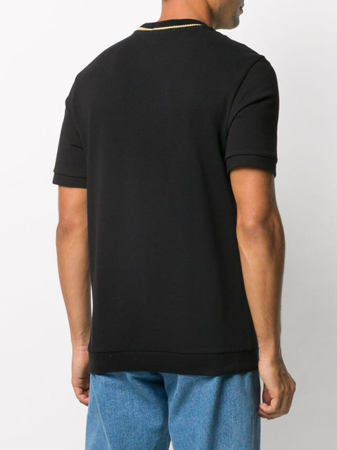 rib-trimmed cotton T-shirt
