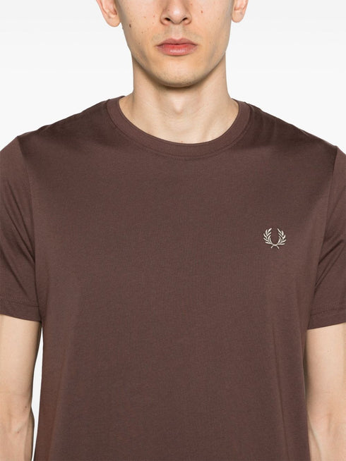 logo-embroidered cotton T-shirt