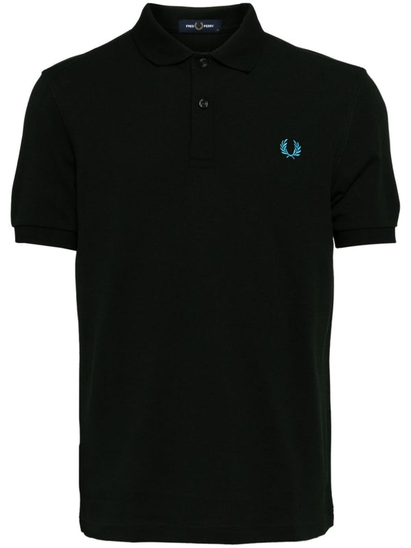 logo-embroidered cotton polo shirt