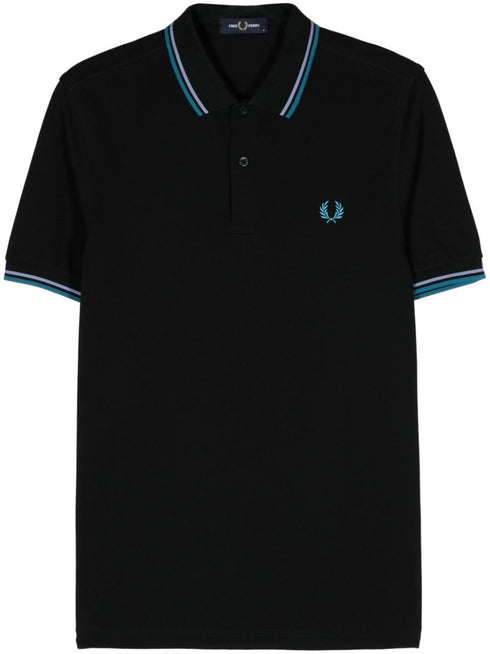 logo-embroidered cotton polo shirt