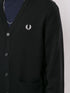 logo-embroidered cardigan