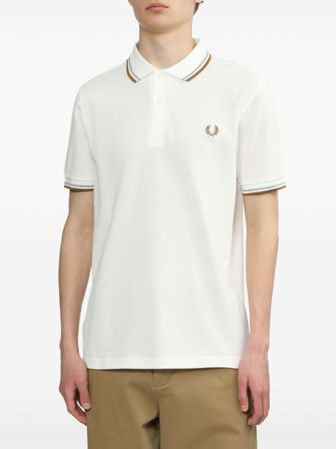 embroidered-logo cotton polo shirt