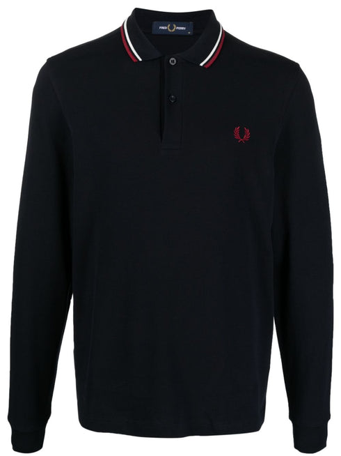 logo-embroidered cotton polo shirt