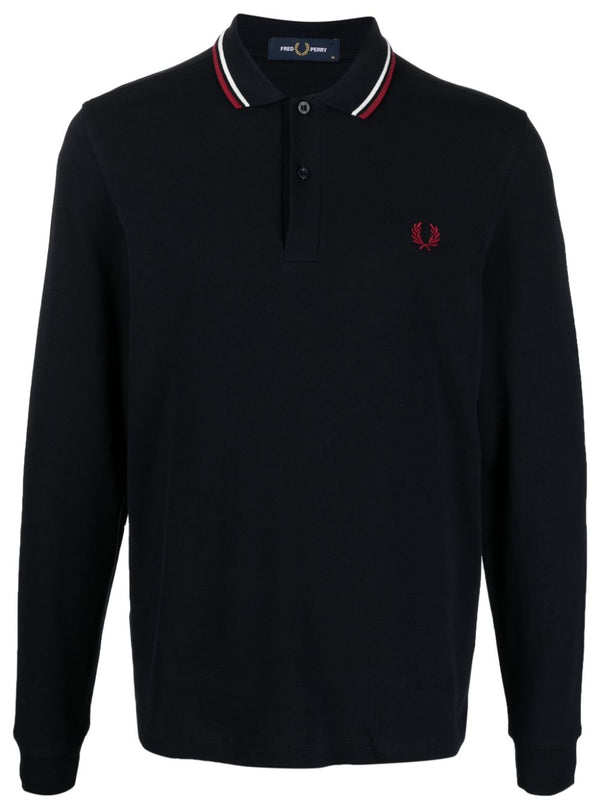 logo-embroidered cotton polo shirt