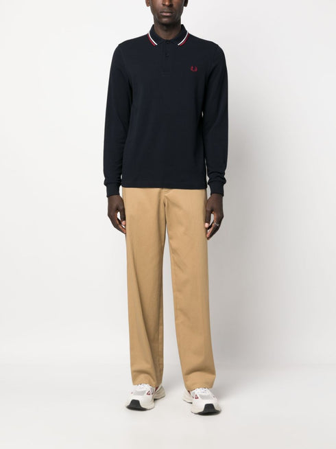 logo-embroidered cotton polo shirt