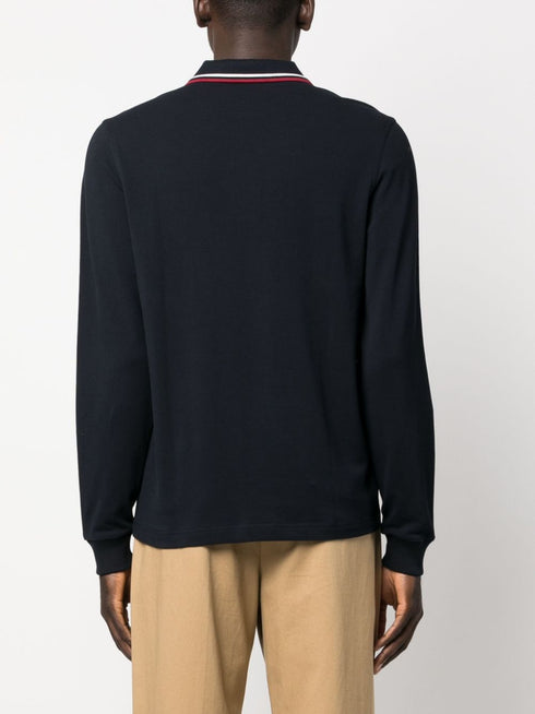 logo-embroidered cotton polo shirt