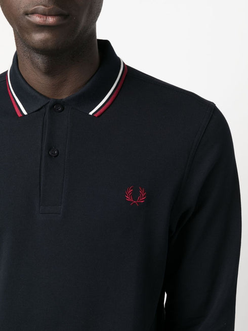 logo-embroidered cotton polo shirt