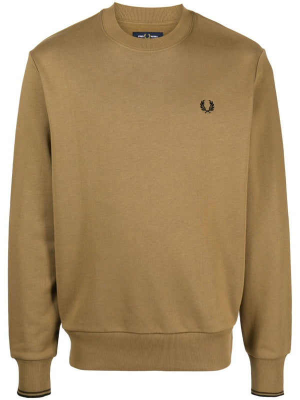 logo-embroidered knitted jumper