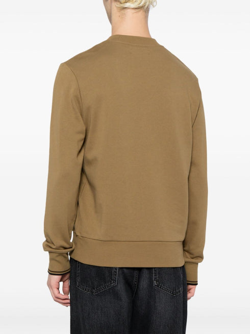 logo-embroidered knitted jumper