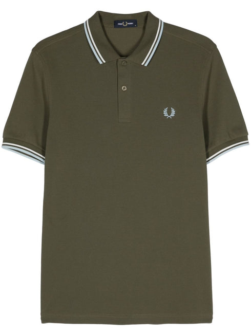 logo-embroidered cotton polo shirt