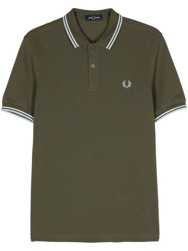 logo-embroidered cotton polo shirt
