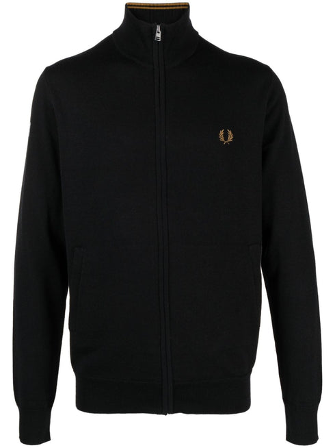 logo-embroidered knitted sweatshirt
