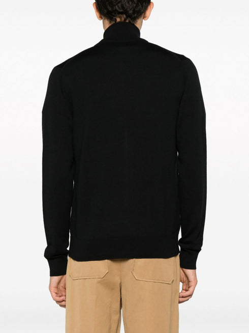 logo-embroidered knitted sweatshirt