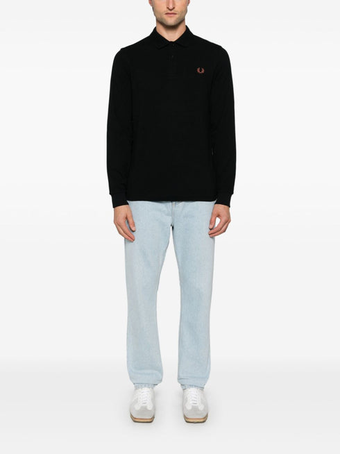 logo-embroidered polo shirt