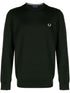 logo-embroidered crew-neck jumper