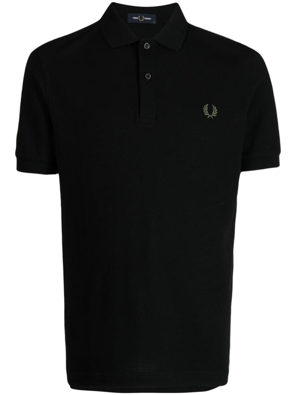 logo-embroidered cotton polo shirt