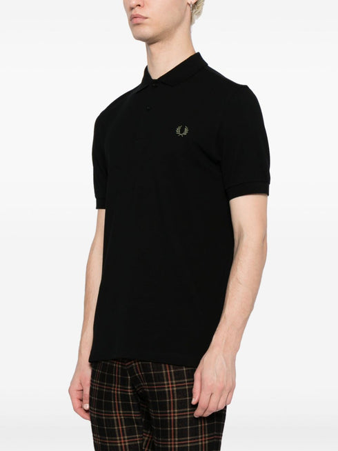 logo-embroidered cotton polo shirt