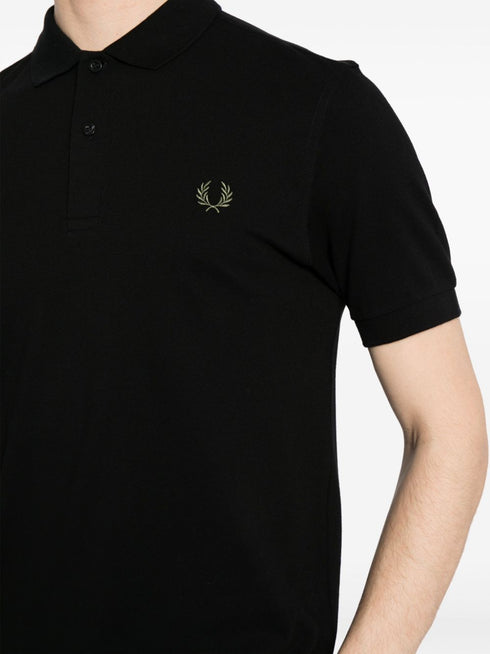 logo-embroidered cotton polo shirt