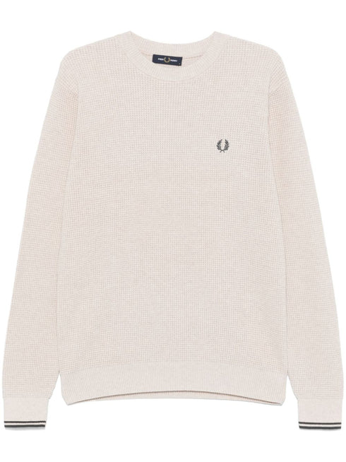 waffle-stitch sweater