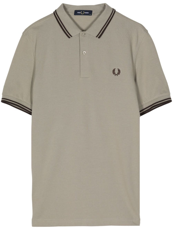embroidered-logo cotton polo shirt