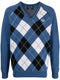 embroidered logo checked jumper