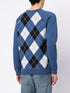 embroidered logo checked jumper