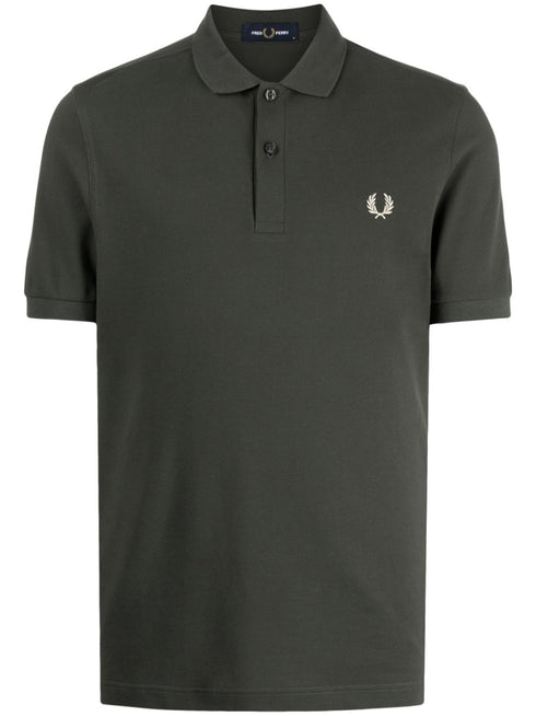 Laurel Wreath-embroidered cotton polo shirt