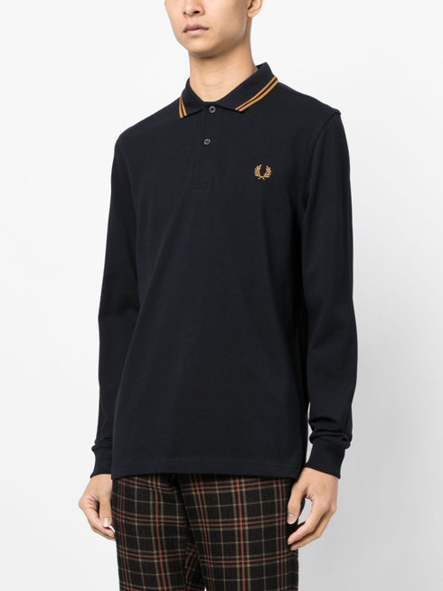logo-embroidered cotton polo shirt