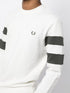 Ringer-embroidered cotton sweatshirt