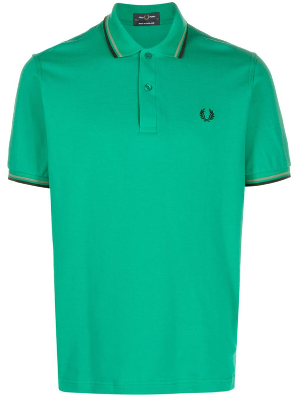 logo-embroidered cotton polo shirt