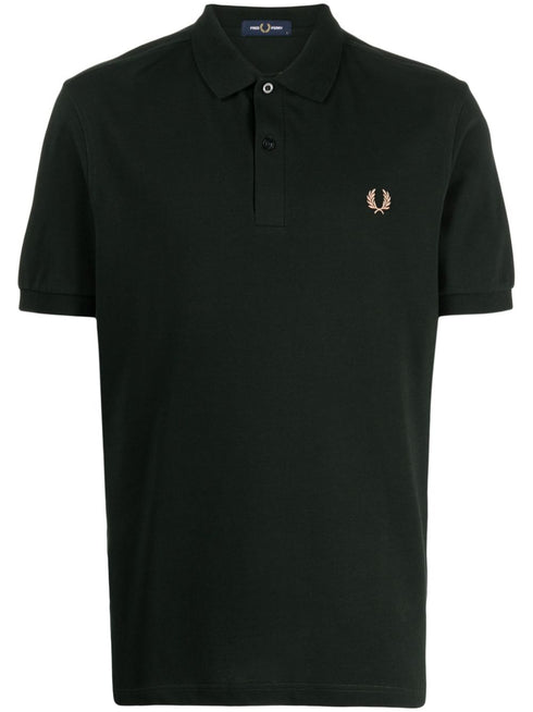 Laurel Wreath-embroidered cotton polo shirt