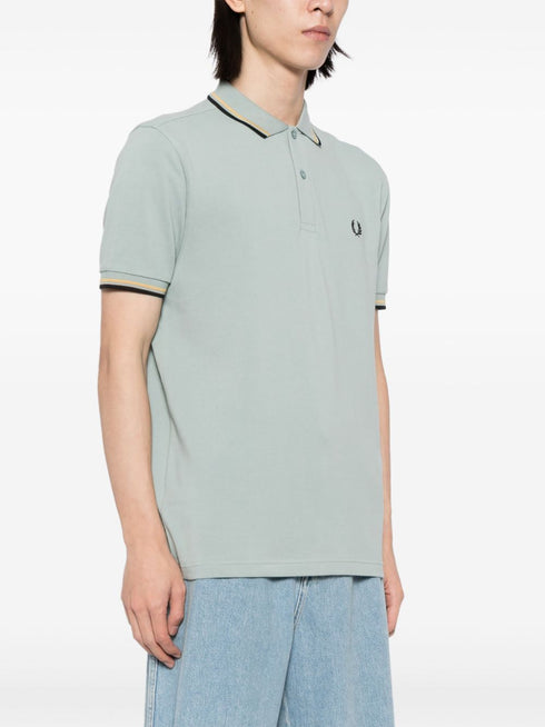 logo-embroidered cotton polo shirt