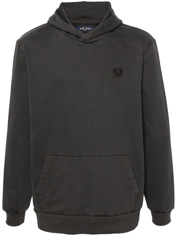 bluza z kapturem z aplikacją z logo