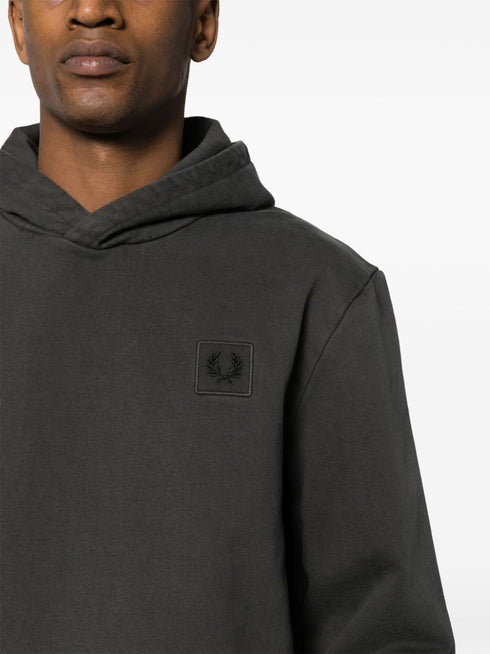 bluza z kapturem z aplikacją z logo