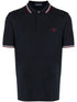 contrast-trim cotton polo shirt