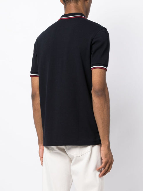 contrast-trim cotton polo shirt